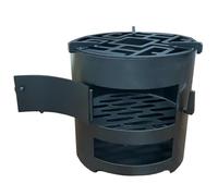 Estufas de Leña, Estufa de Leña de Hierro Fundido de 16 Cm con Parrilla, Ideal para Cocinar y Calentar, Perfecta para Cocinar al Aire Libre, Mochileros y Picnics