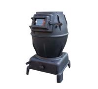 Estufas De Pellets For CalefaccióN DoméStica, Estufa De LeñA De Hierro Fundido, Calefactor Exterior con Ventana PanoráMica, ConservacióN del Calor A Largo Plazo