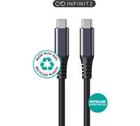 eSTUFF Cable USB-C 2M 100W 20Gbps USB4 Gen2x2 8K 60Hz INFINITE Libre de PVC Super Suave con Kevlar