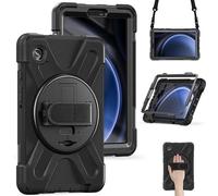 eSTUFF Austin Defender Case Samsung Galaxy Tab A9+ with Hand, W128609215 (Galaxy Tab A9+ with Hand Strap and Shoulder Strap. Negro)