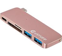 eSTUFF ES84121-ROSE USB 3.1 (3.1 Gen 2) Type-С 5000Mbit/s Rosa Nodo - Concentrador (USB 3.0 (3.1 Gen 1) Type-A, USB 3.1 (3.1 Gen 2) Type-C, MicroSD (TransFlash), SD, Rosa)
