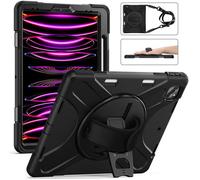 eSTUFF Funda AUSTIN Defender para iPad Air 13 (2024/2025/2026) - Negro, Funda Protectora con Cobertura Total, Soporte 360 grados, Cumple MIL-STD-810H, Sin Protector de Pantalla