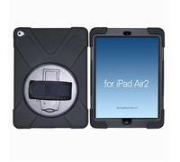 eSTUFF Funda Defender AUSTIN para iPad Air 2 9.7 Pulgadas - Resistente a Impactos, MIL-STD-810H, Soporte 360, Protección de Esquinas, Sin Protector de Pantalla, Negro