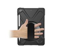 eSTUFF Funda iPad 9.7 2018/2017 AUSTIN Defender con Soporte 360 grados, Ranura para Lapiz y Correa - Negro, Sin Protector de Pantalla