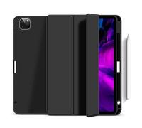 eSTUFF Funda para iPad Pro 13 2025/2024 Miami. Piel sintética negra, W128879396 (estuche. Parte delantera de piel sintética negra con parte trasera de TPU suave. Ranura para lápiz para cargar en la