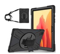 eSTUFF Funda Protectora Defender para Samsung Galaxy Tab A7 10.4 (2020) - Negro - Sin Protector de Pantalla, Soporte Giratorio 360°, Resistente a Golpes