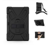 eSTUFF Funda Protectora Full Body con Protector Pantalla Integrado, Soporte y Correa para Samsung Galaxy Tab S6 Lite 2024/2022/2020 - Negro