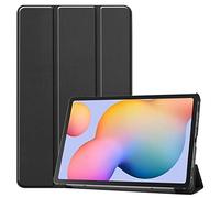 eSTUFF Funda tipo libro para Galaxy Tab A11+ Houston. Parte delantera de piel sintética negra, W129251952 (funda, parte delantera de piel sintética negra con parte trasera de policarbonato duro)