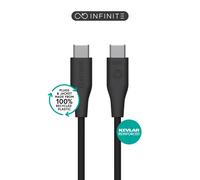 Estuff infinite (grs) - cable usb-c a usb-c de 2 m, color negro, recic