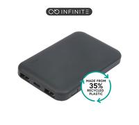 eSTUFF INFINITE Power Bank 5000 mAh Recargable con Puerto USB-C y Doble USB-A, Carcasa con 35% Plástico Reciclado