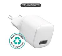 Estuff infinite usb-a charger eu 12w. 1 x usb-a. white, es635001-bulk,