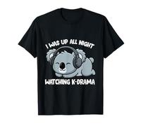 Estuve Despierto Toda la Noche Viendo Drama Coreano Divertido Amante del K-Drama Camiseta