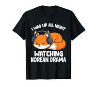 Estuve Despierto Toda la Noche Viendo Drama Coreano Divertido Amante del K-Drama Camiseta