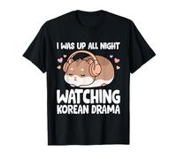 Estuve Despierto Toda la Noche Viendo Drama Coreano Divertido Amante del K-Drama Camiseta