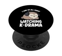 Estuve Despierto Toda la Noche Viendo Drama Coreano Divertido Amante del K-Drama PopSockets PopGrip Adhesivo