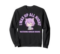 Estuve Despierto Toda la Noche Viendo un Drama Coreano Lindo Anime Sudadera
