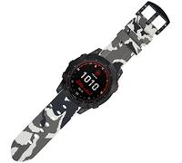 ESTUYOYA - Correa de Silicona Compatible con Garmin Fenix 8-41mm/7S/7S Solar/6S/6S Pro/5S/5S Plus/S2 Delta S Pulsera 20mm Colores de Camuflaje Ejercito Militar - Blanco