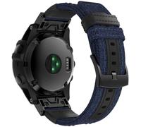 ESTUYOYA - Correa Nylon Balístico compatible con Garmin Fenix 8-51mm / Fenix 7X Pro/7X/6X Pro/6X/5X//Enduro 3/Instinct 2X Solar/Epix 2 Pro 51mm/D2 Delta PX, Banda Resistente QuickFit 26mm Azul