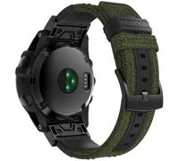 ESTUYOYA - Correa Nylon Balístico compatible con Garmin Fenix 8-51mm / Fenix 7X Pro/7X/6X Pro/6X/5X//Enduro 3/Instinct 2X Solar/Epix 2 Pro 51mm/D2 Delta PX, Banda Resistente QuickFit 26mm Verde