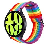 ESTUYOYA Correa Pride Compatible con Samsung Galaxy Watch 7/6/5/4/FE 44mm 40mm/6 Classic/5 Pro/4 Classic, Pulsera de Nylon LGTBQ+ Orgullo 20mm