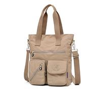 Estwell Bolso de Hombro Mujer Impermeable Nailon Moda Bolso Bandolera Gran Capacidad Crossbody Bag con Múltiples Bolsillo para Escuela Trabaja Viaje Uso Diario