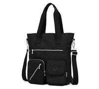 Estwell Bolso de Hombro Mujer Impermeable Nailon Moda Bolso Bandolera Gran Capacidad Crossbody Bag con Múltiples Bolsillo para Escuela Trabaja Viaje Uso Diario