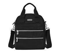 Estwell Mochila Mujer Pequeña Moda Bolso de Hombro Mini Bolso Mochila Impermeable Nailon Bolso Bandolera Casual Bolso de Mujer Bandolera Bolsillos Múltiples Mochila de Viaje