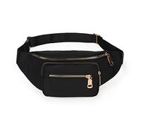 Estwell Riñonera Deportiva Riñonera de Marcha Running Hombre Mujer Impermeable Gran Capacidad Bolso de Cintura Viajar Moda Riñoneras Multifuncional, Negro