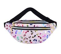 Estwell Riñonera Mujer Moda Impermeable Riñonera Deportiva Running Viaje Bolsa de Cintura Riñoneras de Marcha Brillante Riñoneras Multifuncional