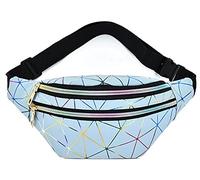 Estwell Riñonera Mujer Moda Riñonera Deportiva Viaje Bolso de Cintura Running Impermeable Riñoneras de Marcha Fanny Pack (Azul)