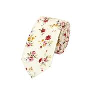 ESUKAR Corbatas de cuello para hombre, 100 % algodón, con estampado de cachemira, estrechas, delgadas, estrechas, con flores, Color de la foto:, 145*6 CM