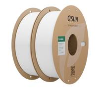 eSUN Actualizado PLA Mate Filamento 1.75mm 2KG Blanco Lechoso | Impresora 3D Filamento PLA Mate, Color Sin Brillo, Textura Esmerilada, 2*1KG Carrete para Filamento de Impresión 3D