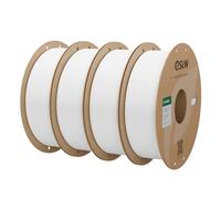 eSUN Actualizado PLA Mate Filamento 1.75mm 4KG Blanco Lechoso | Impresora 3D Filamento PLA Mate, Color Sin Brillo, Textura Esmerilada, 4*1KG Carrete para Filamento de Impresión 3D