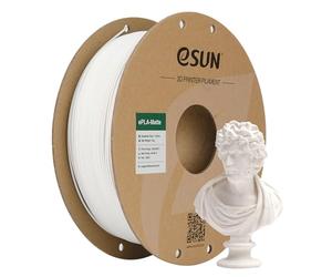 eSUN Actualizado PLA Mate Filamento 1.75mm, Impresora 3D Filamento PLA Mate, Color Sin Brillo, Textura Esmerilada, 1KG Carrete (2.2 LBS) para Filamento de Impresión 3D, Blanco Lechoso Mate