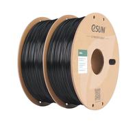 eSUN ASA+ Filamento 1.75mm, Filamento 3D Resistente a la Intemperie, 1KG por Carrete, 2 Carretes para Impresoras 3D,Negro+Negro