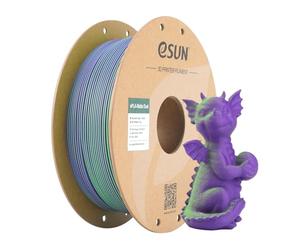 eSUN Dual Colour Mate Filamento, Filamento PLA Mate 1.75mm, Color Sin Brillo, Textura Esmerilada, Carrete de 1KG (2.2 LBS) Filamento de Impresión 3D para Impresoras 3D,Verde Violeta