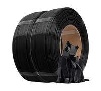 eSUN Filamento de recarga PLA+ de 1,75 mm, recarga PLA Plus Spoolless de impresión 3D, precisión dimensional +/- 0,03 mm, 1 kg por bobina, 2 bobinas para impresora 3D, color negro 2 kg
