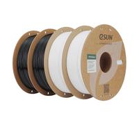 eSUN Filamento PETG 1.75 mm 4KG para Impresora 3D Alta Dureza Negro+Blanco | PETG Basic Carrete de 4*1KG Filamento de Impresión 3D para Impresoras 3D