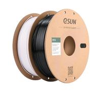 eSUN Filamento PETG 1.75mm 1KG, Impresora 3D Filamento Sólido Negro+Blanco | Precisión Dimensional +/- 0.05mm, 2*1KG Carrete para Filamento de Impresión 3D