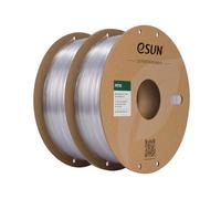 eSUN Filamento PETG 1.75mm, Impresora 3D Filamento PETG, Precisión Dimensional +/- 0.05mm, 1KG por Carrete, 2 Carretes para Filamento de Impresión 3D,Natural+Natural