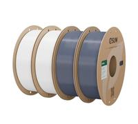 eSUN Filamento PETG+ Mejorado 4KG, Alta Resistencia PETG Blanco+Gris | Filamento PETG Mejorado bobina de 1,75 mm,Resistencia al Calorras Filamento de impresión 3D,Precisión dimensional ±0,05 mm