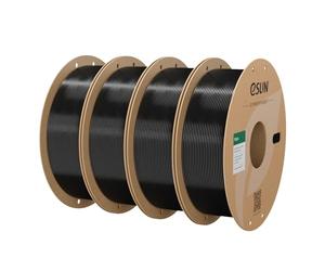 eSUN Filamento PL 1.75mm, Mejorado Tenacidad Impresora 3D Filamento PLA Plus, Precisión Dimensional +/- 0.03mm, 1KG por Carrete, 4 Carretes para 3D Impresoras, Negro*4