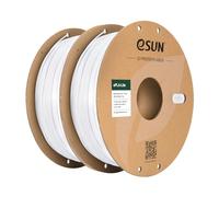 eSUN Filamento PLA 1.75mm, Filamento para Impresora 3D PLA Precisión Dimensional +/- 0.03mm, 1KG por Bobina, 2 Bobinas Filamento para 3D Impresoras,Blanco Frío y Blanco Frío