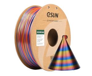 eSUN Filamento PLA Caramelo Seda 1.75mm, Sedoso Multicolor Impresora 3D Filamento PLA, 1KG Carrete para Impresoras 3D，Rojo Oro Azul