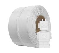 eSUN Filamento PLA Refill 1,75 mm, filamento de impresión 3D sin bobina, precisión dimensional +/- 0,05 mm, 1 kg por bobina, 2 bobinas para impresora 3D, color blanco de 2 kg