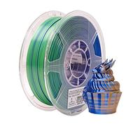 eSUN Filamento PLA Tricolor Seda 1.75mm, Sedoso Triple Color Impresora 3D Filamento PLA, 1KG Carrete (2.2 LBS) Coextrusión PLA Místico Seda para Filamento de Impresión 3D, Azul Naranja y Verde Seda