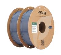 eSUN PETG Filamento 1.75mm, Filamento PETG de Alta Dureza, 1KG por Carrete, 2 Carretes para Impresoras 3D,Gris+Gris