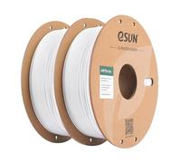 eSUN PETG Filamento 1.75mm, Filamento PETG de Alta Dureza, 1KG por Carrete, 2 Carretes para Impresoras 3D,Blanco+Blanco