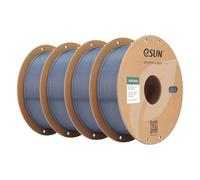 eSUN PETG Filamento 1.75mm, Filamento PETG de Alta Dureza, 1KG por Carrete, 4 Carretes para Impresoras 3D,Gris