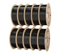 eSUN PLA Filamento 1.75mm, 10KG Precisión Dimensional +/- 0.05mm, 1KG por Carrete, 10 Carretes Filamento para 3D Impresoras,Negro